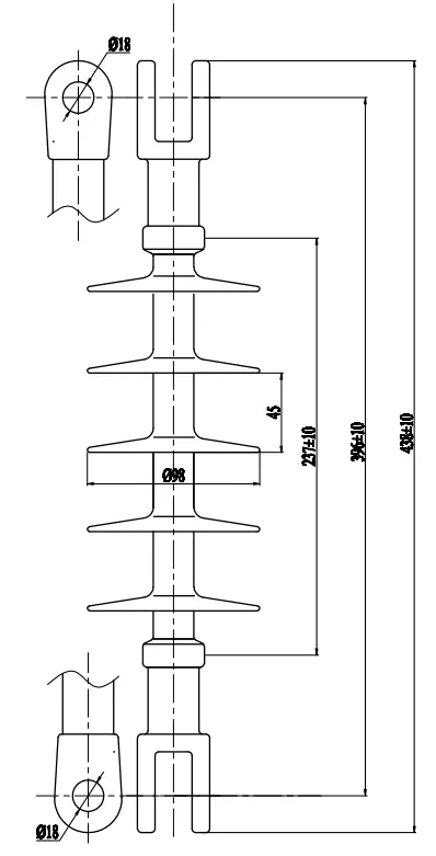 fxbw4 15/70 20kv 70kn composite suspension insulator